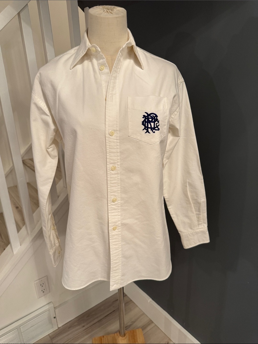 Y2K Vintage Ralph Lauren Button-Down Shirt with rare monogram.